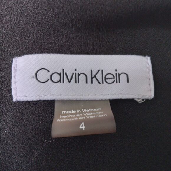 Calvin Klein Pearl-Trim Sheath Dress Knee Length Classic Party Womens 4 - Picture 7 of 12